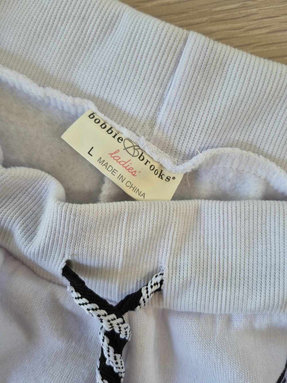 White and Black Logo Jogger Pants - Picture 3 of 13